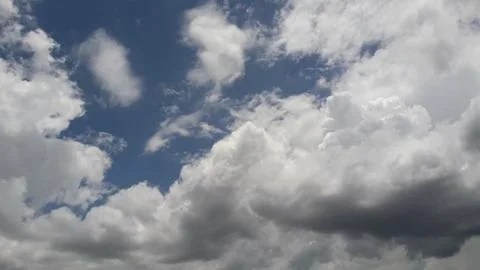 White clouds with blue sky background Stock Photos