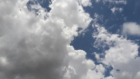 White clouds with blue sky background Stock Photos
