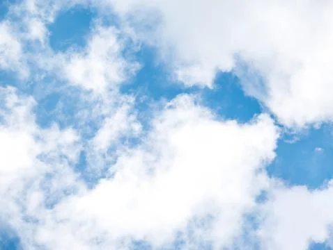 White clouds on a blue sky background. Foto stock