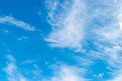 White clouds in the blue sky. Background Stock Photos