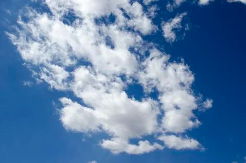 White clouds on a blue sky. Background. Foto stock
