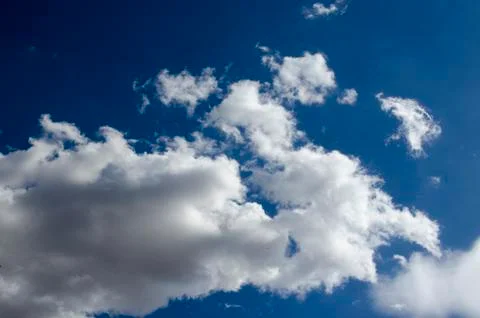 White clouds on a blue sky. Background. Foto stock