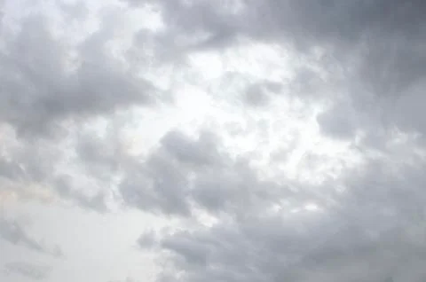 White clouds on a blue sky. Background. Stock Photos