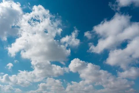 White clouds on blue sky background Foto stock