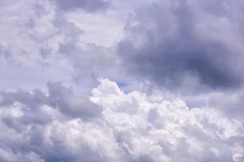 White clouds on blue sky background. Stock Photos