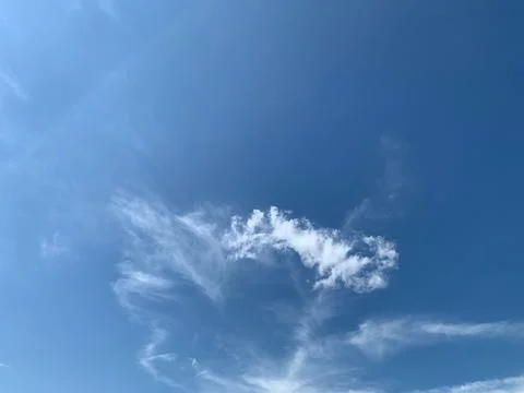 White clouds in the blue sky background ep156 Stock Photos