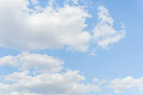 White clouds on a blue sky background. Foto stock