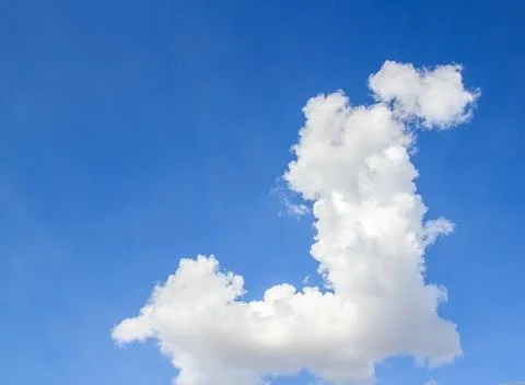 White clouds with blue sky background Stock Photos