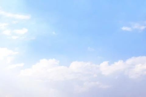 White clouds in the blue sky. Beautiful nature scene. Copy space for text Photos