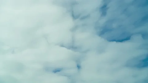 White Clouds Blue Sky Cloudscape 8k Timelapse Stock Footage 194345549