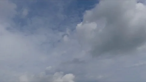 White Clouds &amp; Blue Sky, Flight over clouds 스톡 동영상 81965479