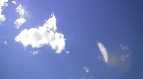 White clouds on the blue sky Stock Footage 11287671
