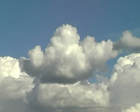 White clouds in the blue sky Stock Footage 24932827