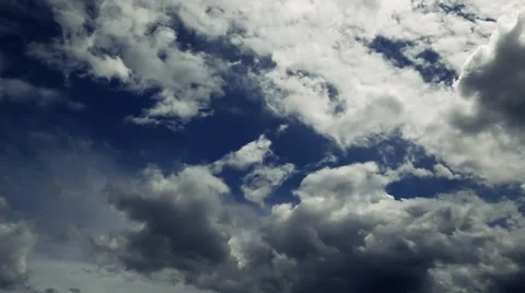 White Clouds In The Blue Sky Stock Footage 37274420