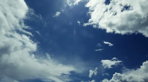 White Clouds In The Blue Sky Stock Footage 37275008