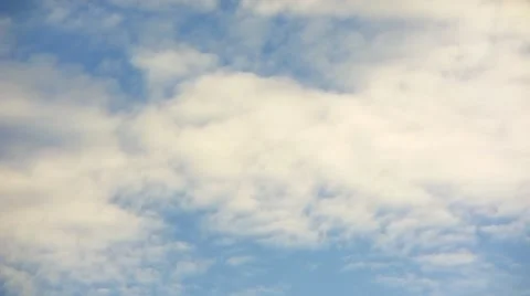 White clouds in blue sky Stock Footage 68092371