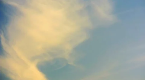 White clouds in blue sky Stock Footage 68314362