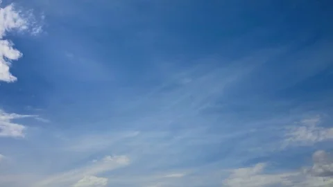 White clouds on blue sky Stock Footage 76837762