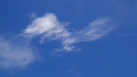 White clouds with blue sky. Stock Footage
