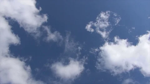 White Clouds in the blue sky Stock-Footage 81697194