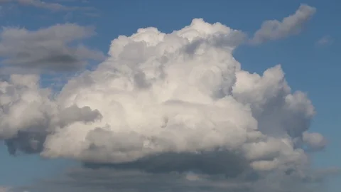 White clouds in the blue sky Stock Footage 114217975