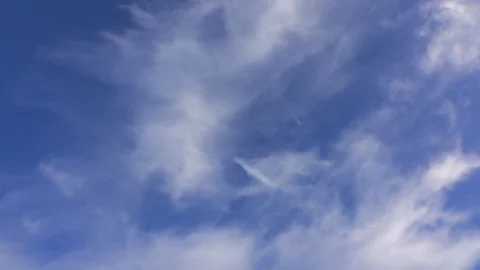 White clouds in the blue sky Video stock 118365316