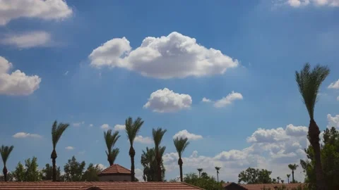 White clouds in the blue sky Stock Footage 139784162