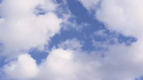White clouds in the blue sky Stock Footage 196118165