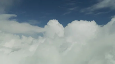 White clouds on a blue sky Stock Footage 219747956