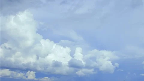 White clouds on a blue sky Stock Footage 258846223