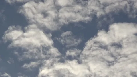 White clouds in the blue sky Stock Footage 273838168