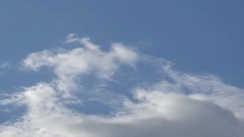 White clouds in the blue sky Stock Footage 273838169