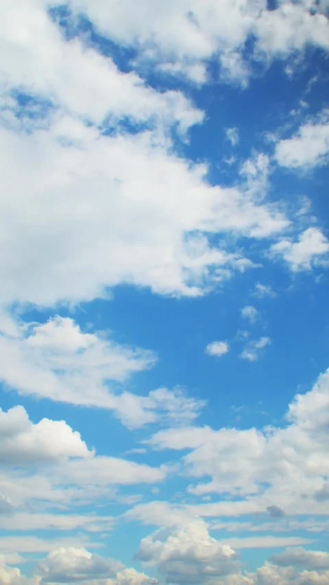 White clouds on blue sky Stock Footage 341317080
