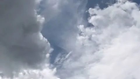 White clouds with blue sky good time Video stock 219525698