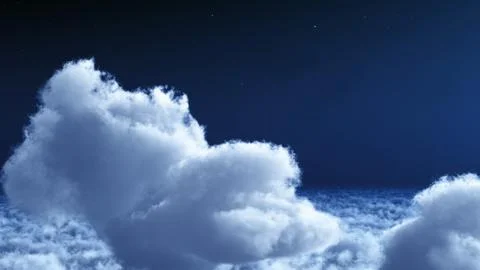 White clouds in blue sky Stock Illustration