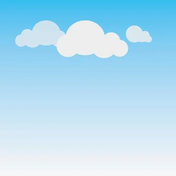 White clouds on the blue sky. Stock Illustration