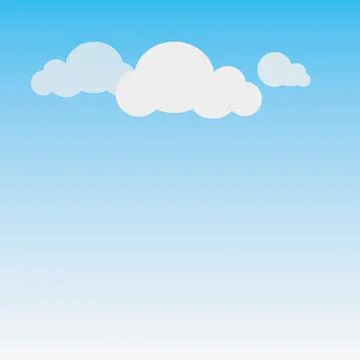 White clouds on the blue sky. Stock Illustration