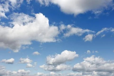 White clouds on blue sky Stock Photos