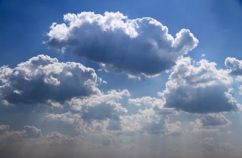 White clouds in the blue sky Stock Photos