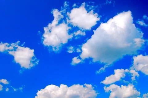 White clouds blue sky 写真素材