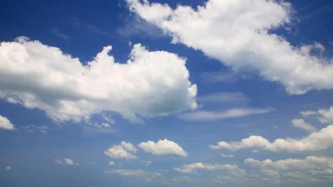 White clouds in blue sky Stock Photos