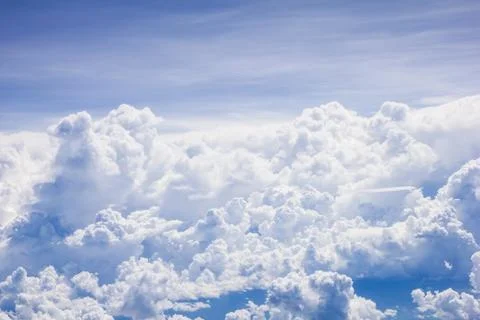 White clouds in blue sky Stock Photos