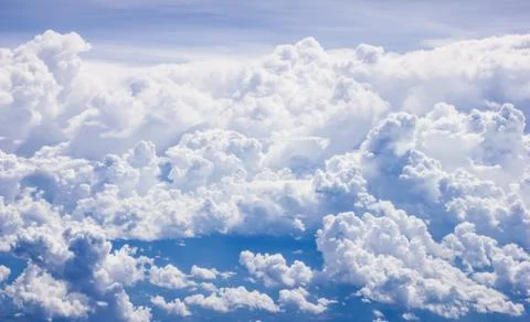 White clouds in blue sky Stock Photos