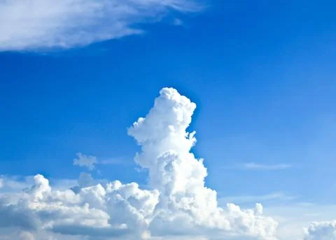 White clouds in blue sky. Stock Photos