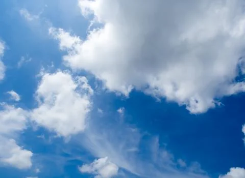 White clouds on blue sky. Photos