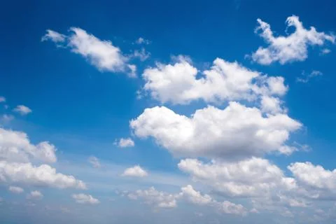 White clouds on blue sky Stock Photos