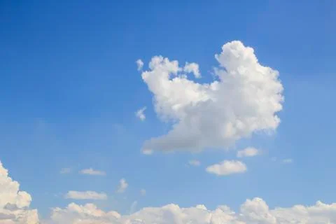 White clouds in the blue sky Stock Photos