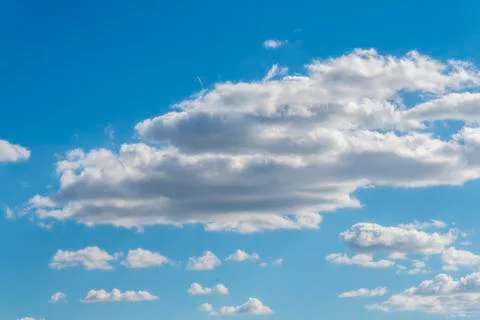 White clouds on blue sky Foto stock