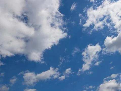 White clouds on a blue sky Stock Photos