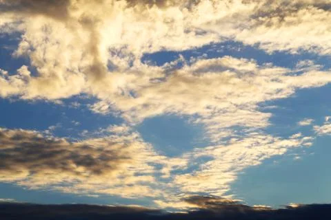 White clouds on a blue sky Stock Photos